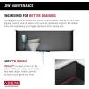 imageDelta Rivet 27 Inch Black Stainless Steel Undermount 16 Gauge Workstation Kitchen Sink Single Bowl in PVD Gunmetal Finish with WorkFlow Ledge and Accessories 95B903127SGS