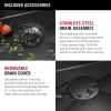 imageDelta Rivet 27 Inch Black Stainless Steel Undermount 16 Gauge Workstation Kitchen Sink Single Bowl in PVD Gunmetal Finish with WorkFlow Ledge and Accessories 95B903127SGS