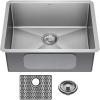 imageDELTA FAUCET Delta Marca 30 inch DropIn Undermount Stainless Steel Single Bowl Kitchen Sink with Accessories23 inch