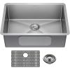 imageDELTA FAUCET Delta Marca 30 inch DropIn Undermount Stainless Steel Single Bowl Kitchen Sink with Accessories26 Inch