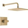 imageDELTA FAUCET Modern 14 Series Matte Black Shower Faucet Shower Trim Kit with SingleSpray TouchClean Black Shower Head Matte Black T14267BLPP Valve Not IncludedChampagne Bronze