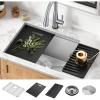 imageDELTA FAUCET Rivet 24inch Workstation Laundry Utility Kitchen Sink Undermount 16 Gauge Stainless Steel Single Bowl with WorkFlow Ledge and a Kit of 5 Accessories 95B903124SLSS