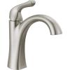 imageDelta Faucet Arvo Matte Black Bathroom Faucet Single Hole Bathroom Faucet Black Single Handle Bathroom Faucet Bathroom Sink Faucet Drain Assembly Included Matte Black 15840LFBLSpotshield Brushed Nickel