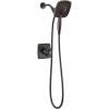 imageDelta Faucet Ashlyn 17 Series DualFunction Shower Trim Kit with 2Spray TouchClean In2ition 2in1 Hand Held Shower Head with Hose Matte Black T17264BLI Valve Not IncludedVenetian Bronze