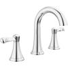 imageDelta Faucet Esato Widespread Bathroom Faucet Brushed Nickel Bathroom Faucet 3 Hole Bathroom Sink Faucet Drain Assembly SpotShield Brushed Nickel 35897LFSPChrome