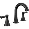 imageDelta Faucet Esato Widespread Bathroom Faucet Brushed Nickel Bathroom Faucet 3 Hole Bathroom Sink Faucet Drain Assembly SpotShield Brushed Nickel 35897LFSPMatte Black