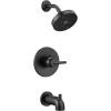 imageDelta Faucet Trinsic 14 Series SingleFunction Matte Black Tub and Shower Faucet Set Delta H2Okinetic Shower Valve Trim Kit Shower Faucet Set Matte Black T14459BL with Valve Not IncludedMatte Black