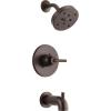 imageDelta Faucet Trinsic 14 Series SingleFunction Matte Black Tub and Shower Faucet Set Delta H2Okinetic Shower Valve Trim Kit Shower Faucet Set Matte Black T14459BL with Valve Not IncludedVenetian Bronze