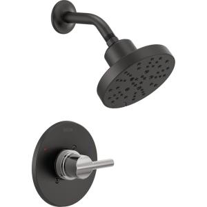 imageDELTA 142749BL Nicoli Tub Shower Matte BlackMatte Black  Chrome