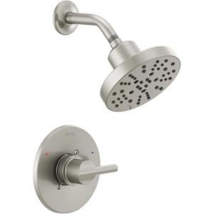 imageDELTA 142749BL Nicoli Tub Shower Matte BlackStainless