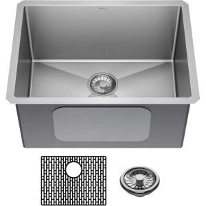 imageDELTA FAUCET Delta Marca 30 inch DropIn Undermount Stainless Steel Single Bowl Kitchen Sink with Accessories24 Inch