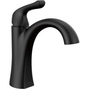 imageDelta Faucet Arvo Matte Black Bathroom Faucet Single Hole Bathroom Faucet Black Single Handle Bathroom Faucet Bathroom Sink Faucet Drain Assembly Included Matte Black 15840LFBLMatte Black