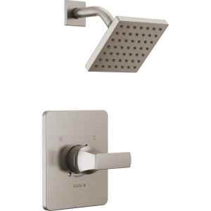 imageDelta Faucet Velum 14 Series SingleFunction Gold Shower Faucet Set Valve Trim Kit Shower Handle Delta Shower Trim Kit Shower Set Champagne Bronze T14237CZ Valve Not IncludedStainless