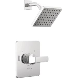 imageDelta Faucet Velum 14 Series SingleFunction Gold Shower Faucet Set Valve Trim Kit Shower Handle Delta Shower Trim Kit Shower Set Champagne Bronze T14237CZ Valve Not IncludedChrome