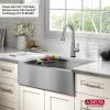 imageDELTA FAUCET Rivet 30inch Workstation Farmhouse Apron Front Kitchen Sink Undermount 16 Gauge Stainless Steel Single Bowl with WorkFlow Ledge and Kit of 5 Accessories 95C903130SSS
