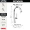imageDelta Faucet Bar Faucet Brushed Nickel Bar Sink Faucet Single Hole Brushed Nickel Wet Bar Faucets Prep Sink Faucet Faucet for Bar Sink SpotShield Stainless 14882LFSPChrome