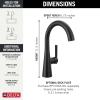 imageDelta Faucet Bar Faucet Brushed Nickel Bar Sink Faucet Single Hole Brushed Nickel Wet Bar Faucets Prep Sink Faucet Faucet for Bar Sink SpotShield Stainless 14882LFSPMatte Black