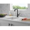 imageDelta Faucet Bar Faucet Brushed Nickel Bar Sink Faucet Single Hole Brushed Nickel Wet Bar Faucets Prep Sink Faucet Faucet for Bar Sink SpotShield Stainless 14882LFSPMatte Black