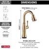 imageDelta Faucet Cassidy Touch Bar Faucet Brushed Nickel Bar Sink Faucet Single Hole Wet Bar Faucets with Pull Down Sprayer Delta Touch2O Technology Lumicoat Arctic Stainless 9997TARPRDSTLumicoat Champagne Bronze