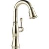imageDelta Faucet Cassidy Touch Bar Faucet Brushed Nickel Bar Sink Faucet Single Hole Wet Bar Faucets with Pull Down Sprayer Delta Touch2O Technology Lumicoat Arctic Stainless 9997TARPRDSTLumicoat Polished Nickel