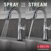 imageDelta Faucet Cassidy Touch Bar Faucet Brushed Nickel Bar Sink Faucet Single Hole Wet Bar Faucets with Pull Down Sprayer Delta Touch2O Technology Lumicoat Arctic Stainless 9997TARPRDSTLumicoat Arctic Stainless