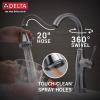 imageDelta Faucet Cassidy Touch Bar Faucet Brushed Nickel Bar Sink Faucet Single Hole Wet Bar Faucets with Pull Down Sprayer Delta Touch2O Technology Lumicoat Arctic Stainless 9997TARPRDSTLumicoat Arctic Stainless