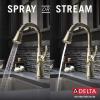 imageDelta Faucet Cassidy Touch Bar Faucet Brushed Nickel Bar Sink Faucet Single Hole Wet Bar Faucets with Pull Down Sprayer Delta Touch2O Technology Lumicoat Arctic Stainless 9997TARPRDSTLumicoat Polished Nickel