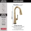 imageDelta Faucet Emmeline Touch Bar Faucet Gold Bar Faucet Bar Sink Faucet Single Hole Wet Bar Faucets with Pull Down Sprayer Delta Touch2O Technology Lumicoat Champagne Bronze 9982TCZPRDSTChampagne Bronze