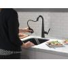 imageDelta Faucet Emmeline Touch Bar Faucet Gold Bar Faucet Bar Sink Faucet Single Hole Wet Bar Faucets with Pull Down Sprayer Delta Touch2O Technology Lumicoat Champagne Bronze 9982TCZPRDSTMatte Black