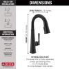 imageDelta Faucet Emmeline Touch Bar Faucet Gold Bar Faucet Bar Sink Faucet Single Hole Wet Bar Faucets with Pull Down Sprayer Delta Touch2O Technology Lumicoat Champagne Bronze 9982TCZPRDSTMatte Black