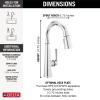 imageDelta Faucet Emmeline Touch Bar Faucet Gold Bar Faucet Bar Sink Faucet Single Hole Wet Bar Faucets with Pull Down Sprayer Delta Touch2O Technology Lumicoat Champagne Bronze 9982TCZPRDSTChrome