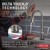 imageDelta Faucet Emmeline Touch Bar Faucet Gold Bar Faucet Bar Sink Faucet Single Hole Wet Bar Faucets with Pull Down Sprayer Delta Touch2O Technology Lumicoat Champagne Bronze 9982TCZPRDSTArctic Stainless
