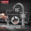 imageDelta Faucet Essa Bar Faucet Oil Rubbed Bronze Bar Sink Faucet Single Hole Wet Bar Faucets with Pull Down Sprayer Prep Sink Faucet Delta Touch2O Technology Venetian Bronze 9913TRBDSTArctic Stainless