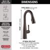 imageDelta Faucet Essa Bar Faucet Oil Rubbed Bronze Bar Sink Faucet Single Hole Wet Bar Faucets with Pull Down Sprayer Prep Sink Faucet Delta Touch2O Technology Venetian Bronze 9913TRBDSTVenetian Bronze