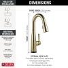imageDelta Faucet Essa Gold Bar Faucet with Pull Down Sprayer Gold Bar Sink Faucet Single Hole Wet Bar Faucets Single Hole Prep Sink Faucet Faucet for Bar Sink Champagne Bronze 9913CZDSTChampagne Bronze
