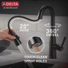 imageDelta Faucet Essa Touch Bar Faucet with Pull Down Sprayer Chrome Bar Sink Faucet Single Hole Wet Bar Faucets Single Hole Prep Sink Faucet Delta Touch2O Technology Chrome 9913TDSTMatte Black
