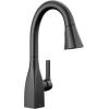imageDelta Faucet Mateo Bar Faucet Brushed Nickel Bar Sink Faucet Single Hole Wet Bar Faucets with Pull Down Sprayer Prep Sink Faucet Faucet for Bar Sink Arctic Stainless 9983ARDSTMatte Black