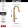 imageDelta Faucet Monrovia Touch Bar Faucet Gold Bar Faucet Bar Sink Faucet Single Hole Wet Bar Faucets Prep Sink Faucet Delta Touch2O Technology Lumicoat Champagne Bronze 9991TCZPRDSTLumicoat Champagne Bronze