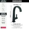 imageDelta Faucet Pivotal Bar Faucet Brushed Nickel Bar Sink Faucet Single Hole Wet Bar Faucets Single Hole Prep Sink Faucet Faucet for Bar Sink Kitchen Faucet Arctic Stainless 1993LFARMatte Black