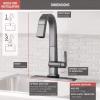 imageDelta Faucet Pivotal Touch Bar Faucet Brushed Nickel Bar Sink Faucet Single Hole Wet Bar Faucets with Pull Down Sprayer Prep Sink Faucet Delta Touch2O Technology Arctic Stainless 9993TARDSTArctic Stainless