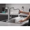 imageDelta Faucet Pivotal Touch Bar Faucet Brushed Nickel Bar Sink Faucet Single Hole Wet Bar Faucets with Pull Down Sprayer Prep Sink Faucet Delta Touch2O Technology Arctic Stainless 9993TARDSTArctic Stainless
