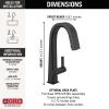 imageDelta Faucet Pivotal Touch Bar Faucet Brushed Nickel Bar Sink Faucet Single Hole Wet Bar Faucets with Pull Down Sprayer Prep Sink Faucet Delta Touch2O Technology Arctic Stainless 9993TARDSTMatte Black