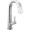 imageDelta Faucet Pivotal Touch Bar Faucet Brushed Nickel Bar Sink Faucet Single Hole Wet Bar Faucets with Pull Down Sprayer Prep Sink Faucet Delta Touch2O Technology Arctic Stainless 9993TARDSTChrome