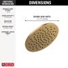 imageDelta Faucet SingleSpray Raincan Shower Head Black Shower Head Rainfall Shower Head Round Shower Head Metal Shower Head 175 GPM Flow Rate Water Saving Shower Head Matte Black 52158BLChampagne Bronze