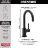 imageDelta Faucet Trinsic Bar Faucet Brushed Nickel Bar Sink Faucet Single Hole Wet Bar Faucets Single Hole Prep Sink Faucet Faucet for Bar Sink Kitchen Faucet Arctic Stainless 1959LFARMatte Black