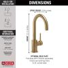 imageDelta Faucet Trinsic Bar Faucet Brushed Nickel Bar Sink Faucet Single Hole Wet Bar Faucets Single Hole Prep Sink Faucet Faucet for Bar Sink Kitchen Faucet Arctic Stainless 1959LFARChampagne Bronze