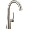 imageDelta Faucet Bar Faucet Brushed Nickel Bar Sink Faucet Single Hole Brushed Nickel Wet Bar Faucets Prep Sink Faucet Faucet for Bar Sink SpotShield Stainless 14882LFSPSpotshield Stainless
