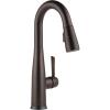 imageDelta Faucet Essa Matte Black Bar Faucet with Pull Down Sprayer Black Bar Sink Faucet Single Hole Wet Bar Faucets Single Hole Prep Sink Faucet Black Kitchen Faucet Matte Black 9913BLDSTVenetian Bronze