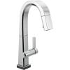 imageDelta Faucet Pivotal Touch Bar Faucet Brushed Nickel Bar Sink Faucet Single Hole Wet Bar Faucets with Pull Down Sprayer Prep Sink Faucet Delta Touch2O Technology Arctic Stainless 9993TARDSTChrome