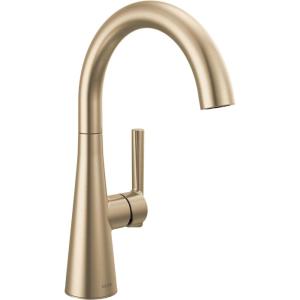 imageDelta Faucet Bar Faucet Brushed Nickel Bar Sink Faucet Single Hole Brushed Nickel Wet Bar Faucets Prep Sink Faucet Faucet for Bar Sink SpotShield Stainless 14882LFSPChampagne Bronze